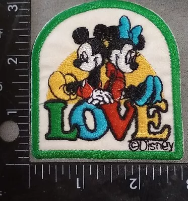 Disney's Mickey & Minnie Mouse Love 2 3/4  Tall Embroidered Patch • $2.99