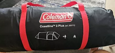 Coleman Tent Coastline 3 Plus Compact 3 Man TentCamping.Once Used Fishing.Clean • £130