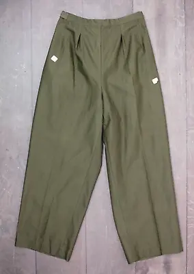 VTG Women's 40s WWII WAC Sateen Field Trousers Sz 31  1940s NOS US Army Pants • $99