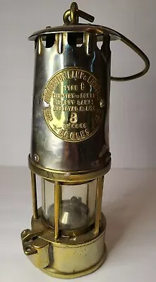 Antique Eccles Protector/Miners/Davy Lamp- Type 6- Brass- 1963 • £250.57