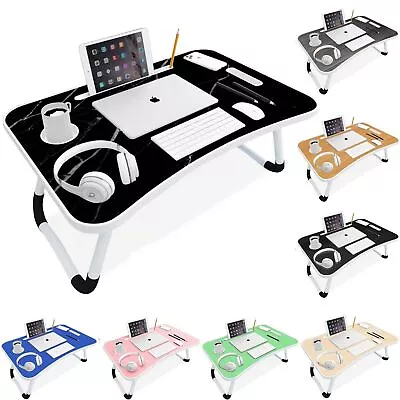 Folding Laptop Bed Table Adjustable Lap Standing Desk Tray Breakfast Portable UK • £14.99