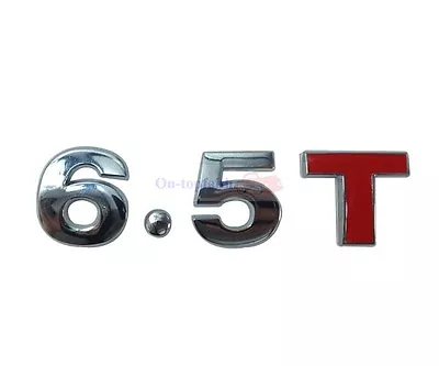 5.6T 5.6 T 6.5T Turbo Engine Metal Rear Trunk Emblem Badge Decal Sticker  • $6.98