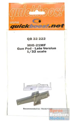 QBT32222 1:32 Quickboost MiG-21MF Fishbed Gun Pod - Late Version (TRP Kit) • $14.89