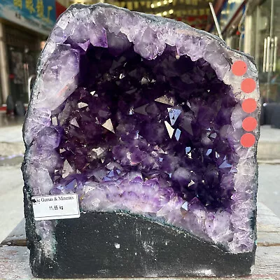 25.68LB Large Natural Amethyst Geode Cathedral Crystal Cluster Specimen Healing • $246.50