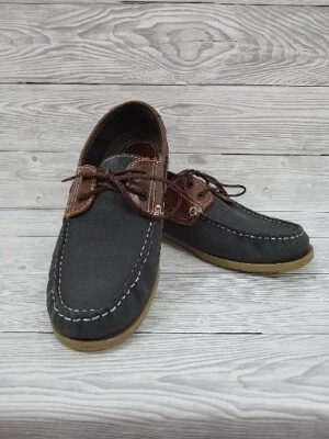 £14 • Buy Yachtsman By Seafarer Navy & Brown Deck Shoes Size 8. PW