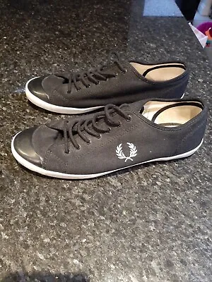 Fred Perry Canvas Lace Up Shoes Size 8 • £12.50