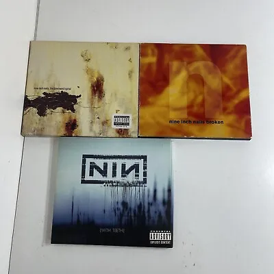 Nine Inch Nails CD Lot The Downward Spiral With Teeth Broken Cd Lot Of 3 • $21.95