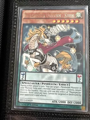 DOCS-EN029 Majespecter Unicorn - Kirin Rare 1st Edition Near Mint YuGiOh Card • £2.33