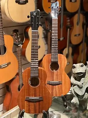 Kamehameha Ukulele KT-50 EQ Tenor Thin Body All Solid Acacia Koa Electric Pickup • $569.05