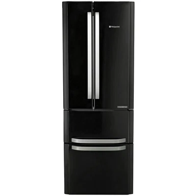 £499 • Buy Hotpoint FFU4DK Quadrio Free Standing Black A+ Fridge Freezer Refrigerator