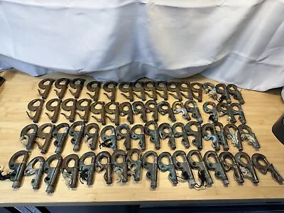 Lot Of 62 Vintage Lot BRONZE Jib Clips Cleats Hanks Shackle Brass Sailing 4” • $99.99