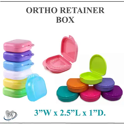100 X Dental Ortho Retainer Case Denture Storage Box Mouthguard Container 1 Deep • $99.99