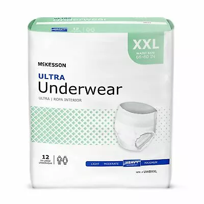 McKesson Adult Disposable Pull On Underwear Diapers XXL Heavy Absorbency UWBXXL • $22.95