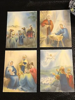 Vintage Hallmark Christmas Cards Lot Nativity Bible Verse Unused + Envelopes • $15