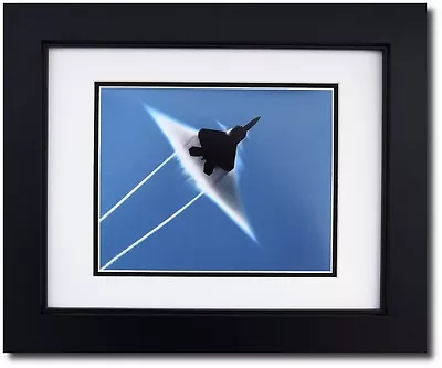 Framed 8 X 10 Photo Of The F-22 Raptor With Supersonic Halo - Aviation Gifts • $39.95