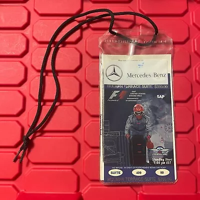 Formula 1 SAP United States Grand Prix Hulman Terrace Lanyard Ticket Vtg 2002 • $24.99