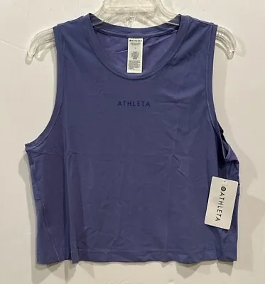 Athleta M Womens Ultimate Muscle Tank Top Size Medium M Adonis Blue Light Purple • $20