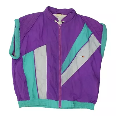 Ellesse Mens Purple Sleeveless Tracksuit Jacket | Vintage 90s Sportswear VTG • $43.56