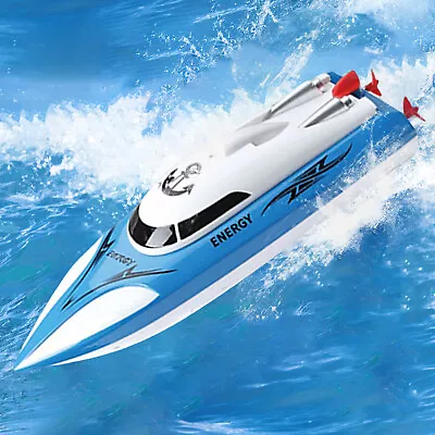 FE# 2.4GHz RC Racing Boat High Speed Fast RC Boats For Adults And Kid (Blue) • $43.88