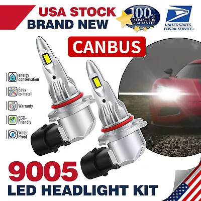 2Pcs 9005(HB3) LED Headlight High Beam 30000LM 6000K CANbus For Dodge Viper • $19.99