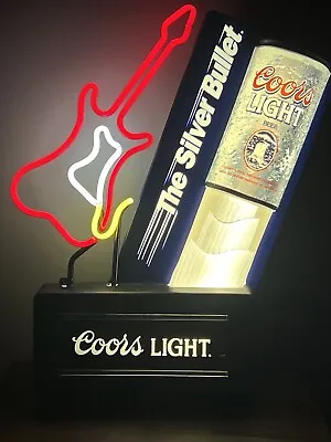 RARE Vintage Coors Light Silver Bullet Interchangeable Neon Sign USA! New! • $275