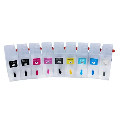 Refillable Ink Cartridge T5801 - T5809 For Epson Stylus Pro 3800 3880 No Chip • $58.01