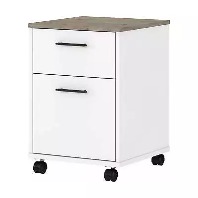  Key West Mobile File Cabinet 2 Drawer Pure White & Shiplap Gray • $196.25