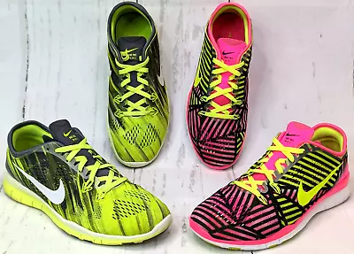 $37.64 • Buy Nike Free TR Fit 5 LOT X 2 Running Shoes, Womens Sz 6.5, Yellow & Pink 704695
