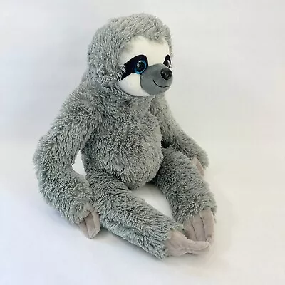 Toy Factory Gray Sloth 24  Plush Stuffed Animal Toy Sparkly Blue Eyes • $10.95