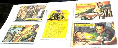 BATTLE Series All 4 Banned + Checklist #73 A&bc Gum Cards #32394244 (1966)abc • $56.02
