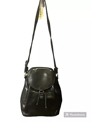 Carel Paris Marianelli Black Leather Vintage Handbag Purse Made In Italy RARE!!! • $399