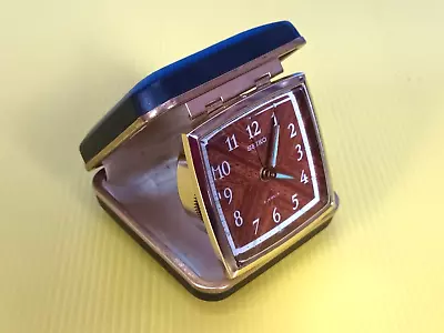 BLACK Vintage  SEIKO 2 Jewels Travel Alarm Clock - JAPAN • $52