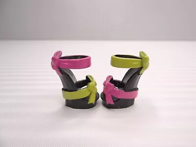 Monster High Replacement Draculaura Gloom Beach Shoes Sandals Pink Yellow Bows • $5.99