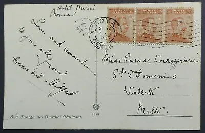1925 Italy Rome - Malta Vatican  Postcard With Postmen's Handstamp PHS35 • $12.43