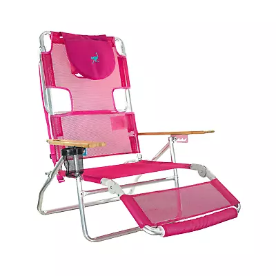 Ostrich Original 3N1  Outdoor Beach Lounge Chair With Footrest Pink (Open Box) • $112.69