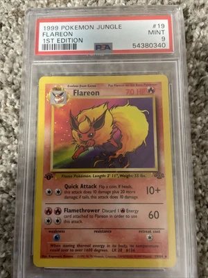 $68 • Buy 1999 Pokemon 1st Edition Flareon Psa 9 Nonholo
