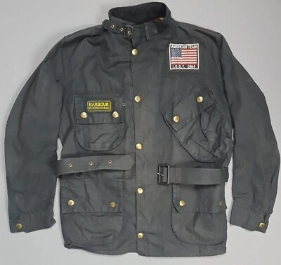 $247.88 • Buy Barbour International American Team USA Wax Baker Jacket 36  Mens Size Small S
