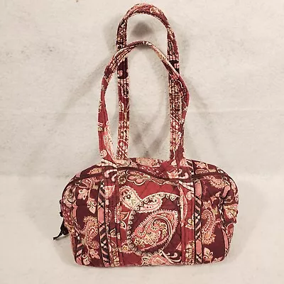 Vera Bradley Piccadilly Plum Duffel Burgundy Medium Quilted Shoulder Retired Bag • $19.99