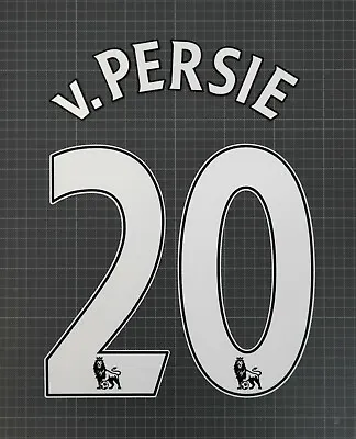 VAN PERSIE #20 2007-2013 Player Size Premier League White Nameset Lextra • £11.20