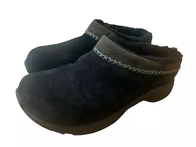 Merrell Womens Slip On Clogs Encore Chill 6 Black Air Cushion Faux Fur Lined • $24.95