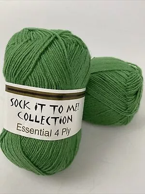 100g 460yd Elann Sock It To Me 4ply Wool Superwash Blend Light Green 7042 Yarn  • $10.99