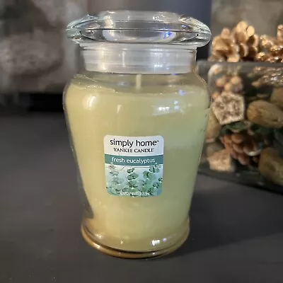 Yankee Candle Simply Home Fresh Eucalyptus 12 Oz Jar Candle Retired • £18.49