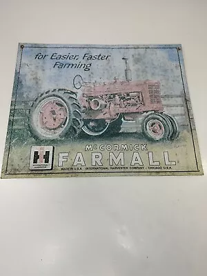 1999 VTG-FARMALL Tractor SIGN FARM International Harvester 16x12.5 Adv Tin Metal • $19.99