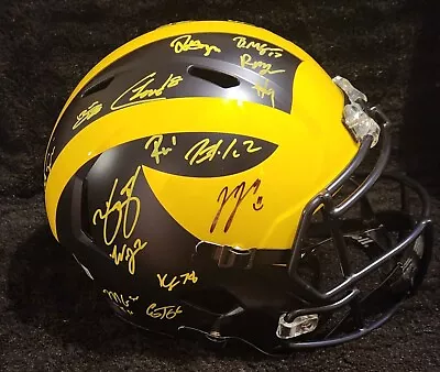 2023 National Champion Michigan Wolverines F/s Helmet Multiple (19) Signed Coa  • $1577.24