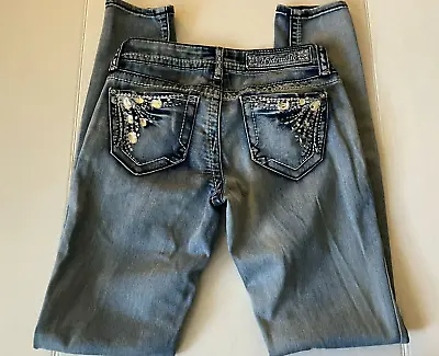 $11.16 • Buy Hydraulic Lola Super Skinny Jeans Low Rise Embellished Women's Jr's. Size 3/4