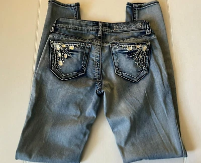$11.16 • Buy Hydraulic Lola Super Skinny Jeans Low Rise Embellished Women's Jr's. Size 3/4