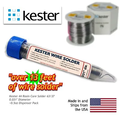 Kester 44 Rosin Core Solder 63/37 .031  0.5oz Dispenser Pack • $4.15