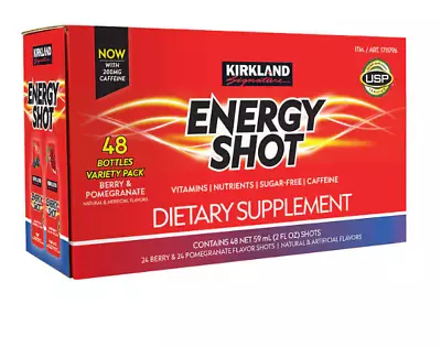 Kirkland Signature Energy Shot 48 Bottles 2 Ounces Each - NEW - FREE SHIPPING • $43.99