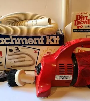 $50 • Buy Vintage Royal Dirt Devil HAND VAC Handheld Vacuum Model 103 With Attachment Kit