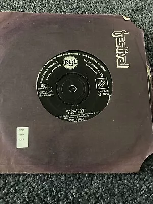 Elvis Presley - Teddy Bear/Loving You - Vinyl 7  Single (1959) • $0.99